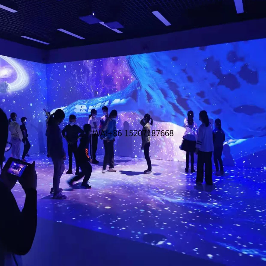 Customized High Attraction Immersive Projection Room Interactive System for Commercial Display and Brand Events