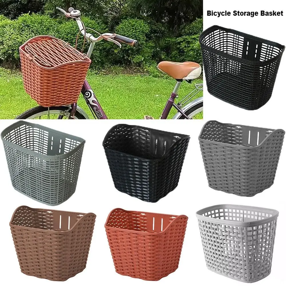 

Многоцветная детская корзина для велосипеда, 8 стилей, полая, для руля самоката, пластиковая сумка для хранения на велосипеде, задние велосипедные аксессуары