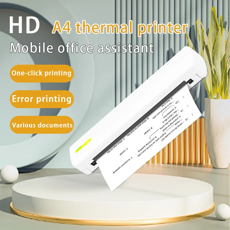 طابعات C80 A4 المحمولة اللاسلكية 200/300 ديسيبل متوحد الخواص صغيرة بدون حبر حراري بلوتوث للهواتف الذكية التي تعمل بنظام Android وIOS