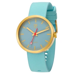 BERNY Women's Watches 38mm Luminous Dial Sapphire Casual Ladies Quartz Wristwatch 5ATM S/S Soft Silicone Men Watch