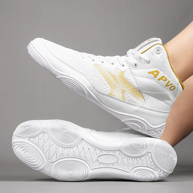 Wear-resistant non-slip gym folding boxing training boots professional new breathable men's and women's wrestling shoes