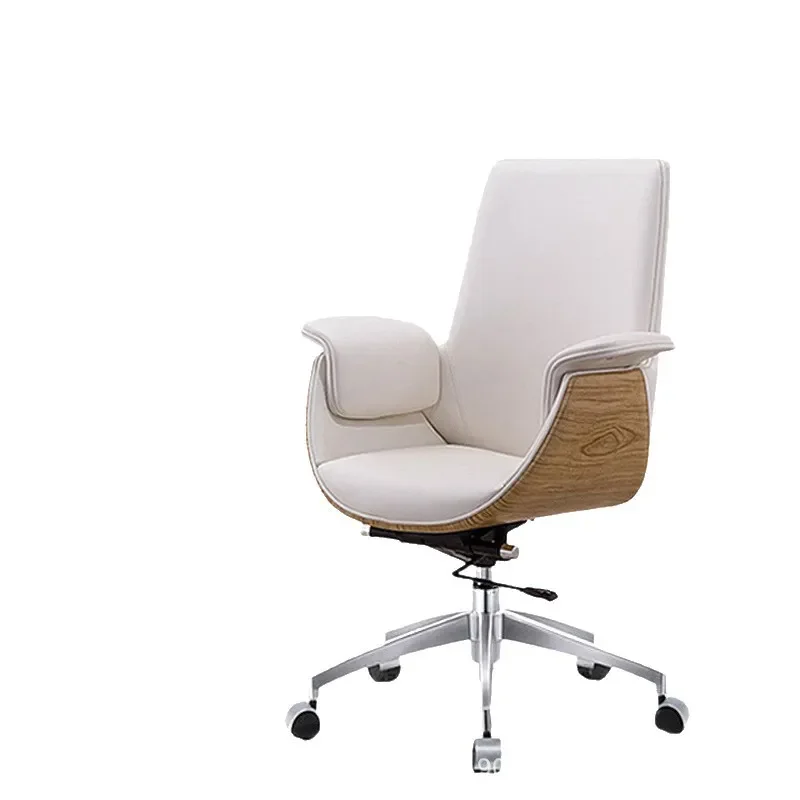 Luxury Office Reception Chair Ergonomic Leather Boss Meeting Chair Modern Light Luxury Computer Seat for Business Negotiation view 5