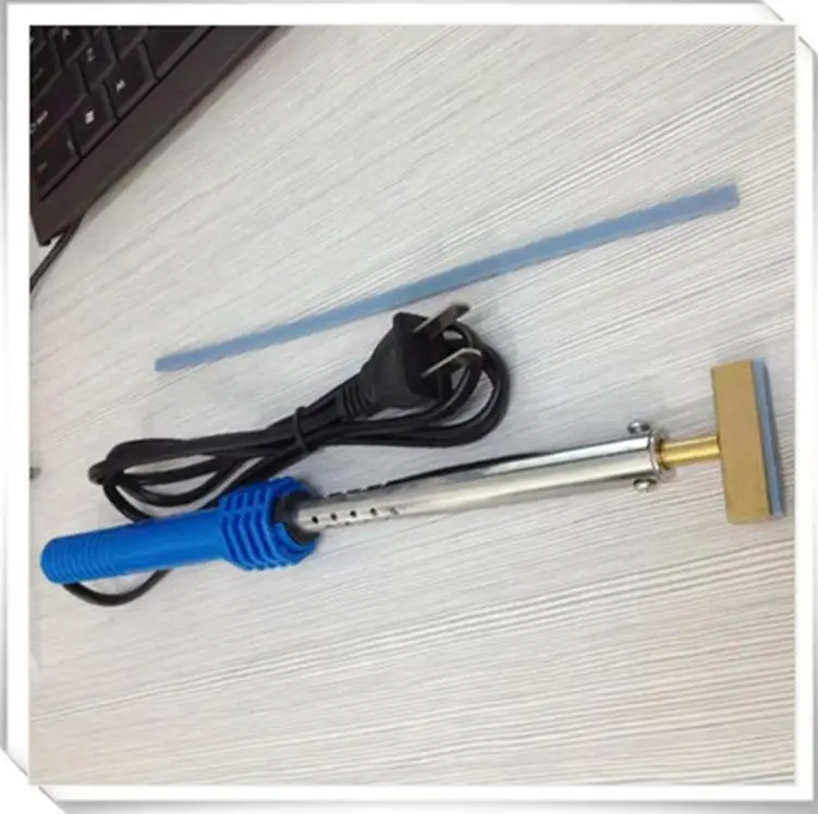 Electric Soldering Iron Welding Gun Tool for Pixel Tool with Solder T-Head Rubber Strip for LCD Pixel Repair Ribbon Cable