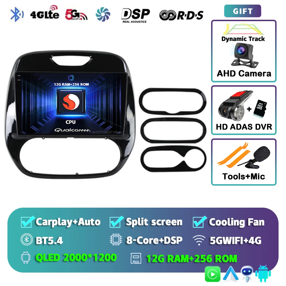 Android 15 Autoradio Voor Renault Kaptur Captur Clio Samsung QM3 2013 2014 2015 2016 Draadloze Carplay multimedia Android Auto 4G