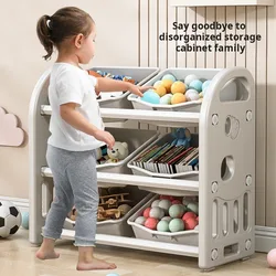 Baby Toy Storage Cabinet Classification Organization Storage Box Sundries Storage Bookshelf Cabinet for Living Room & Bedroom