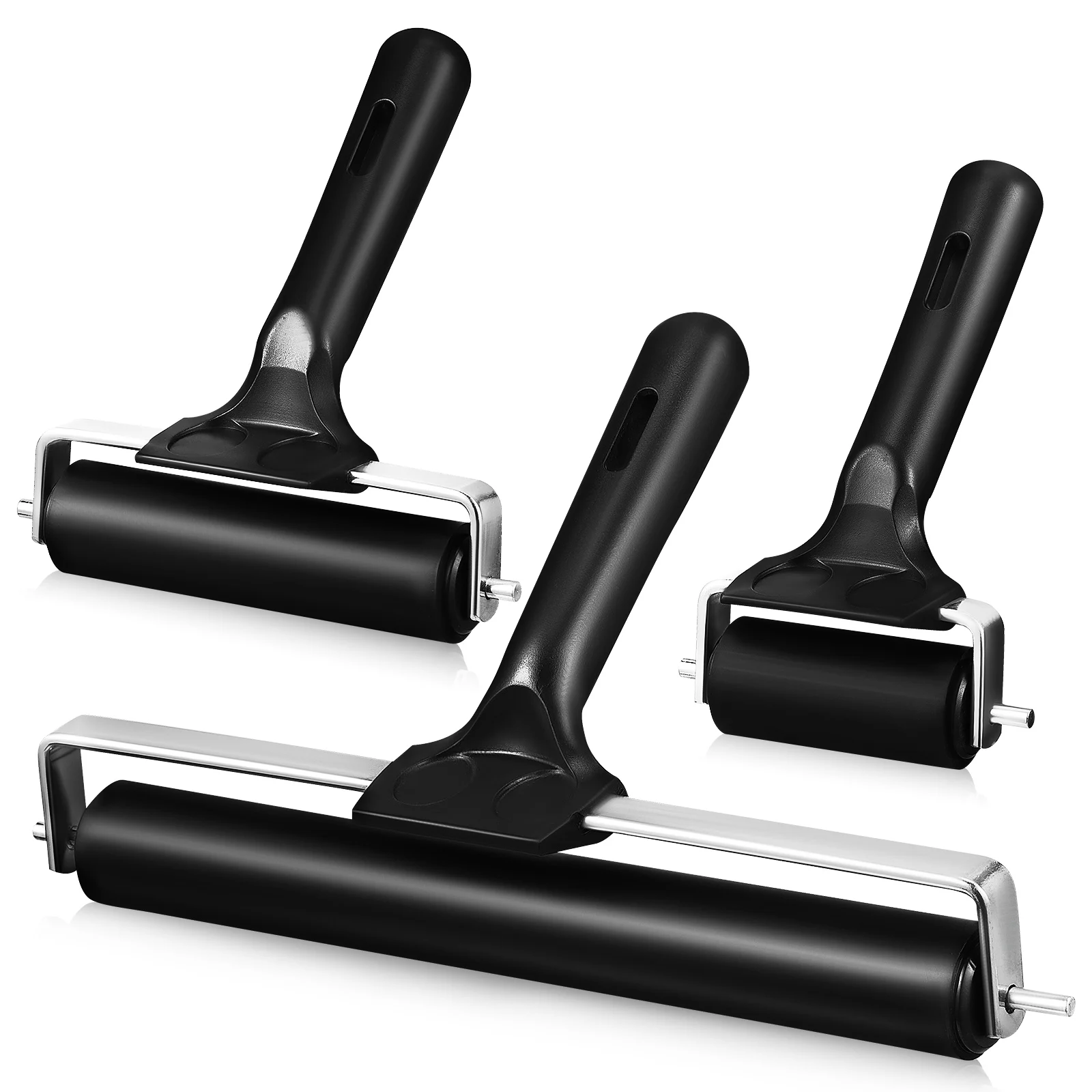 

3 Sizes Printmaking Rollers 6cm 10cm 20cm Rubber Stamping Crafting Gluing Wallpaper Multi-purpose Supplies