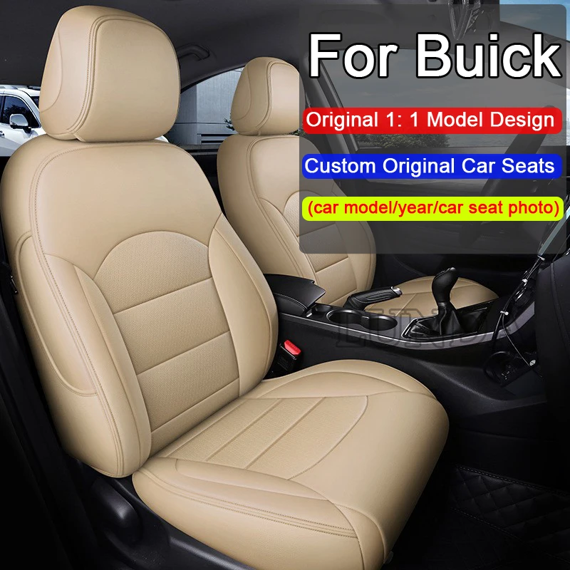 Custom 1: 1 Design Custom Special Car Seat Cover 5 seats For Buick Excelle Regal Lacrosse Verano Encore envision Enclave