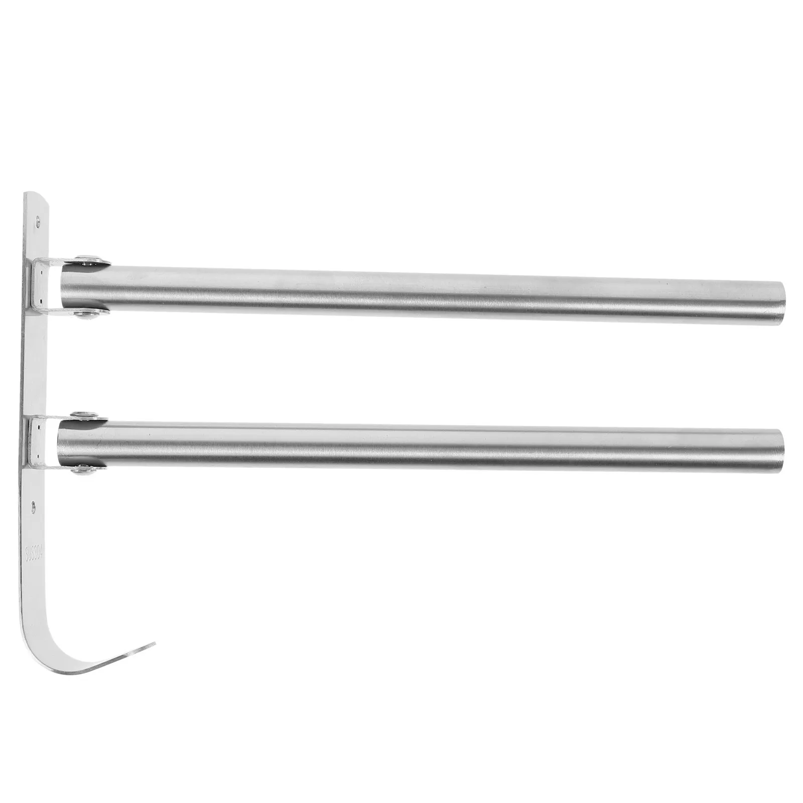 

Настенный вращающийся держатель для полотенец, сверхпрочная металлическая 2-уровневая вешалка для халатов и полотенец, для ванной и кухни, экономия места