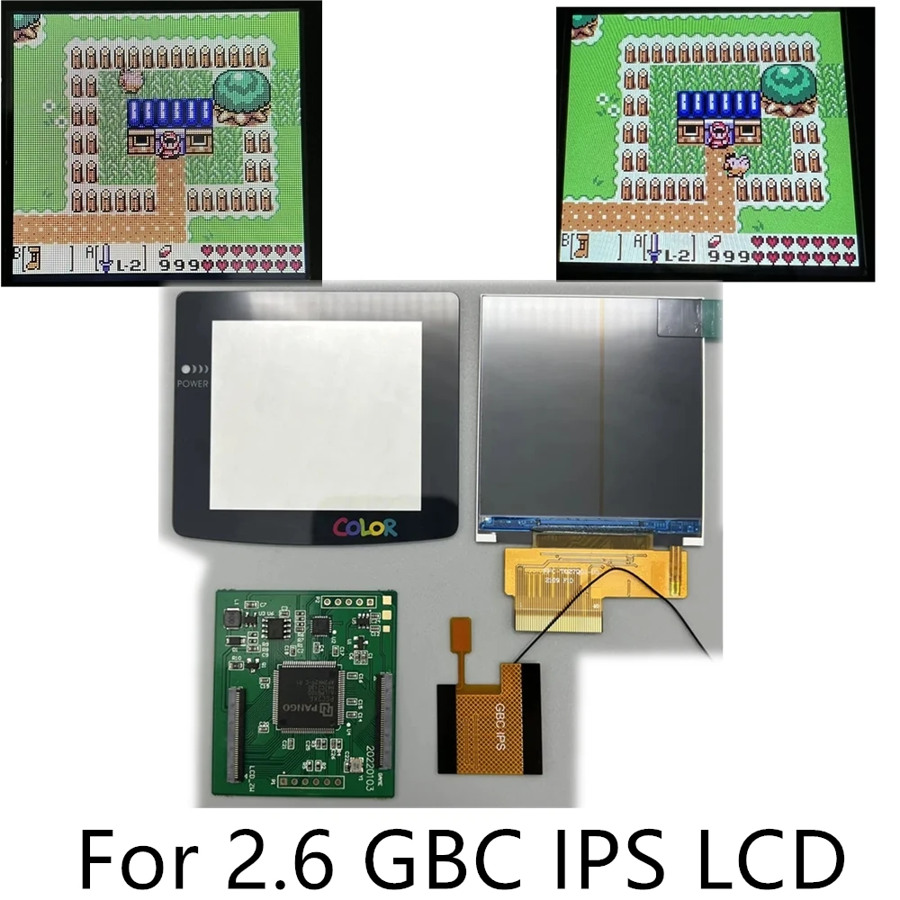 

2,6-дюймовый IPS-дисплей с высокой яркостью для консоли Gameboy Color GBC, поддерживает режим Pixel.