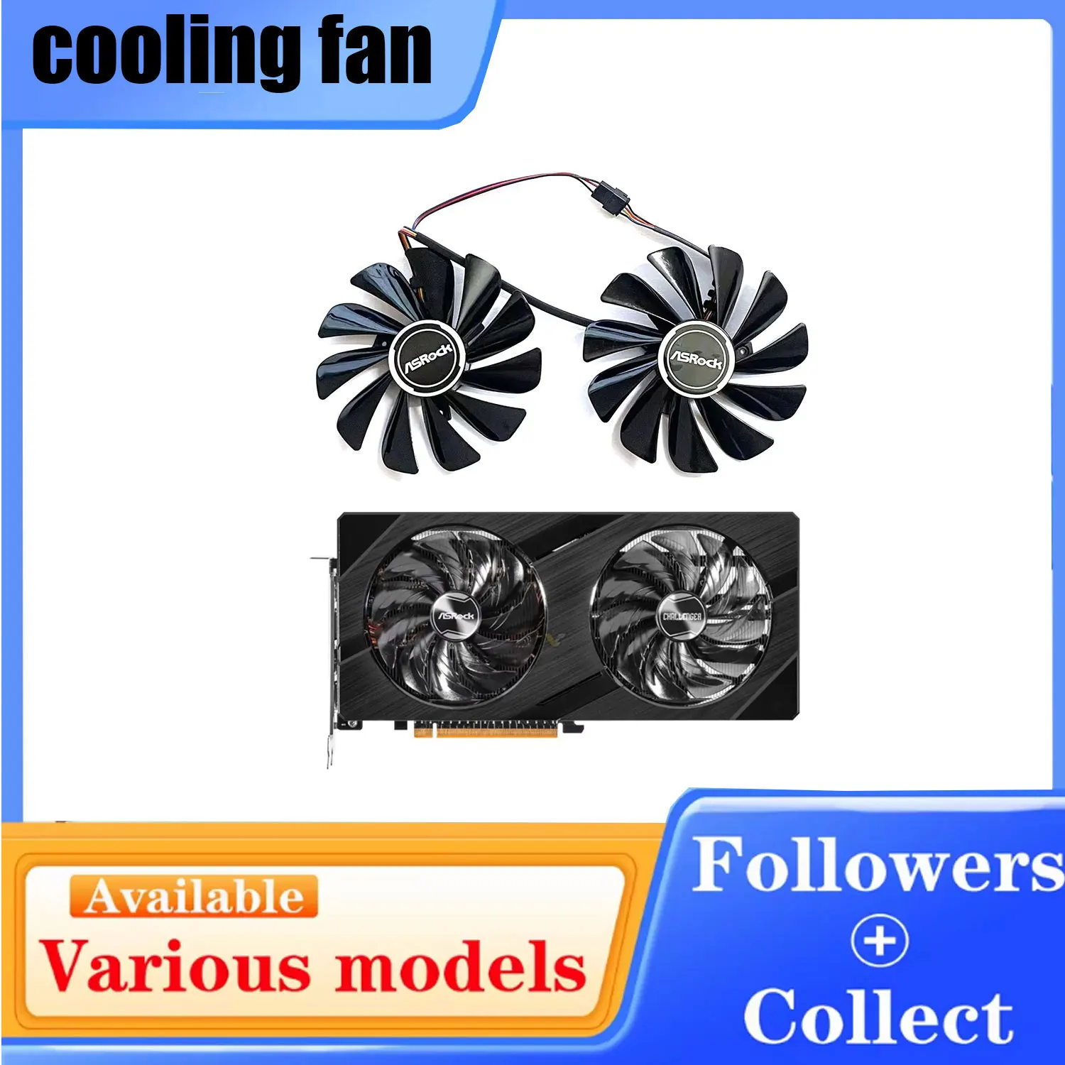 NEW 95MM 4PIN CF1010U12S FDC10U12S9-C suitable for ASROCK Arc A750 A580 Challenger OC graphics card