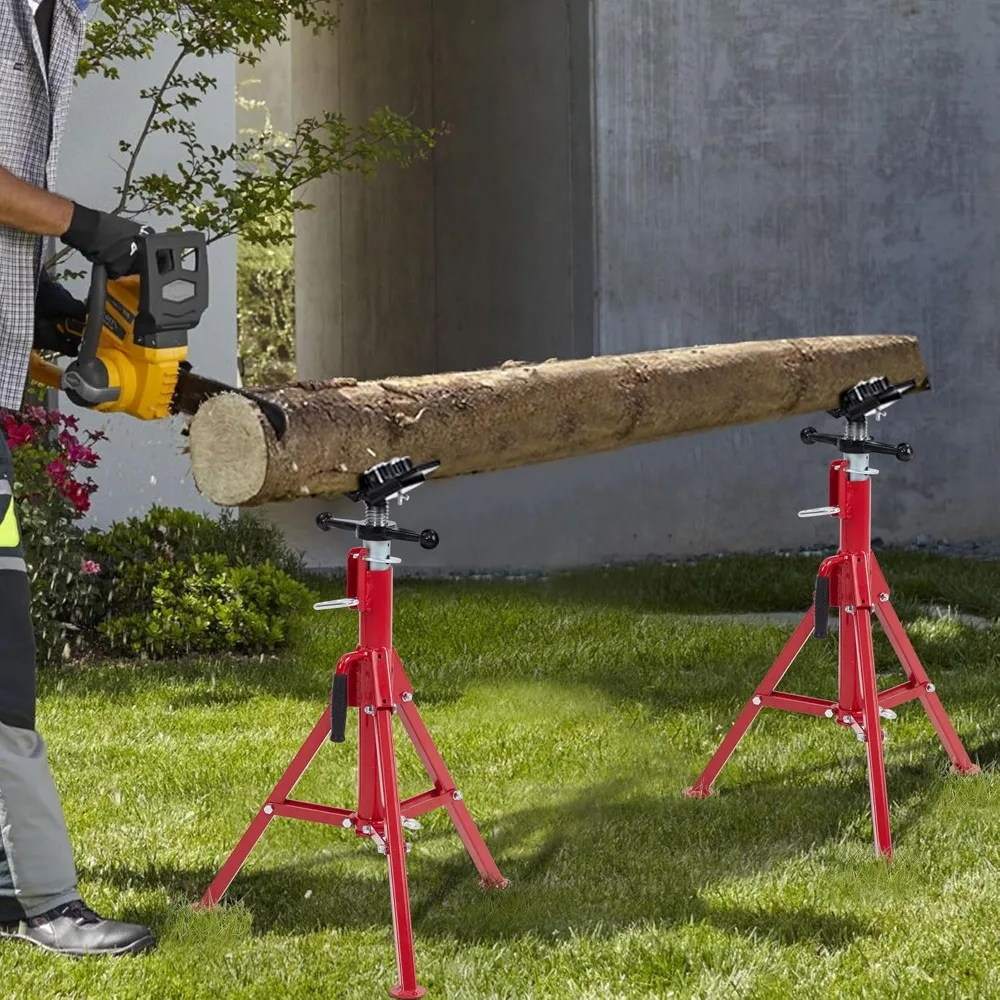 حامل جاك أنبوبي بارتفاع قابل للتعديل، نطاق 28-52 بوصة، سعة 2500 رطل، فولاذ قابل للطي، أرجل محمولة للسيارات والصناعة #3