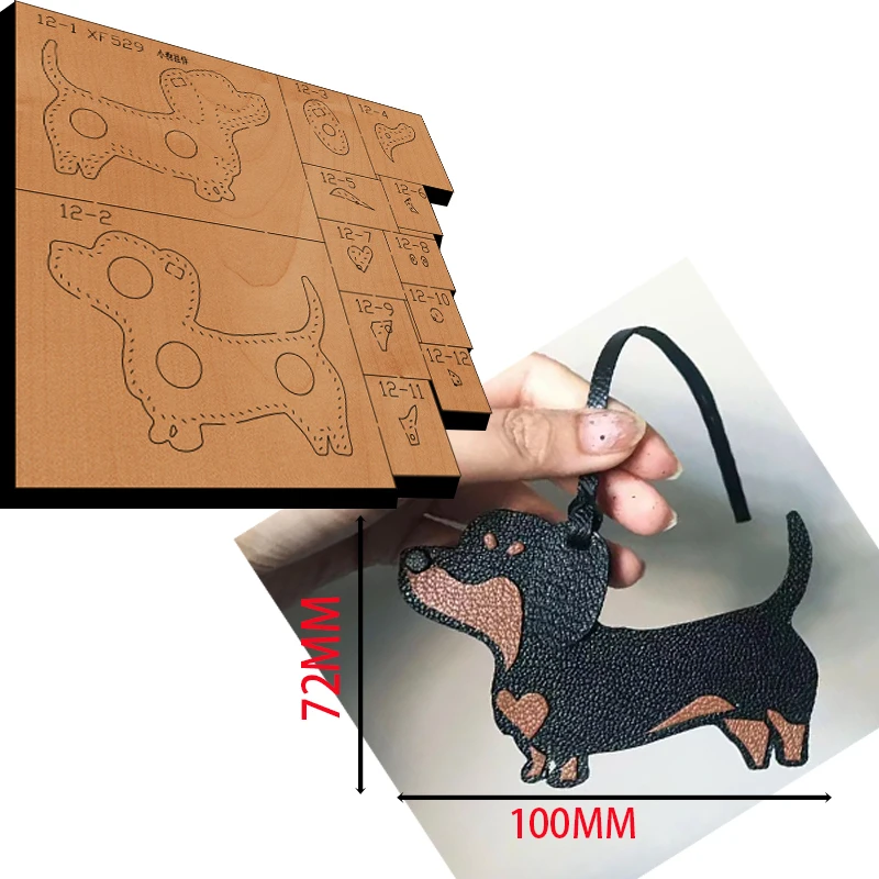 New Japan Steel Blade Wooden Die Puppy pendant Leather Craft Punch Hand Tool Cut Knife Mould XF529