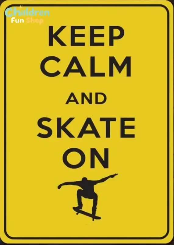 Keep Calm Skate On Sign, Skating Room Decor, Sign For Skaters, Home Lovers, Qu