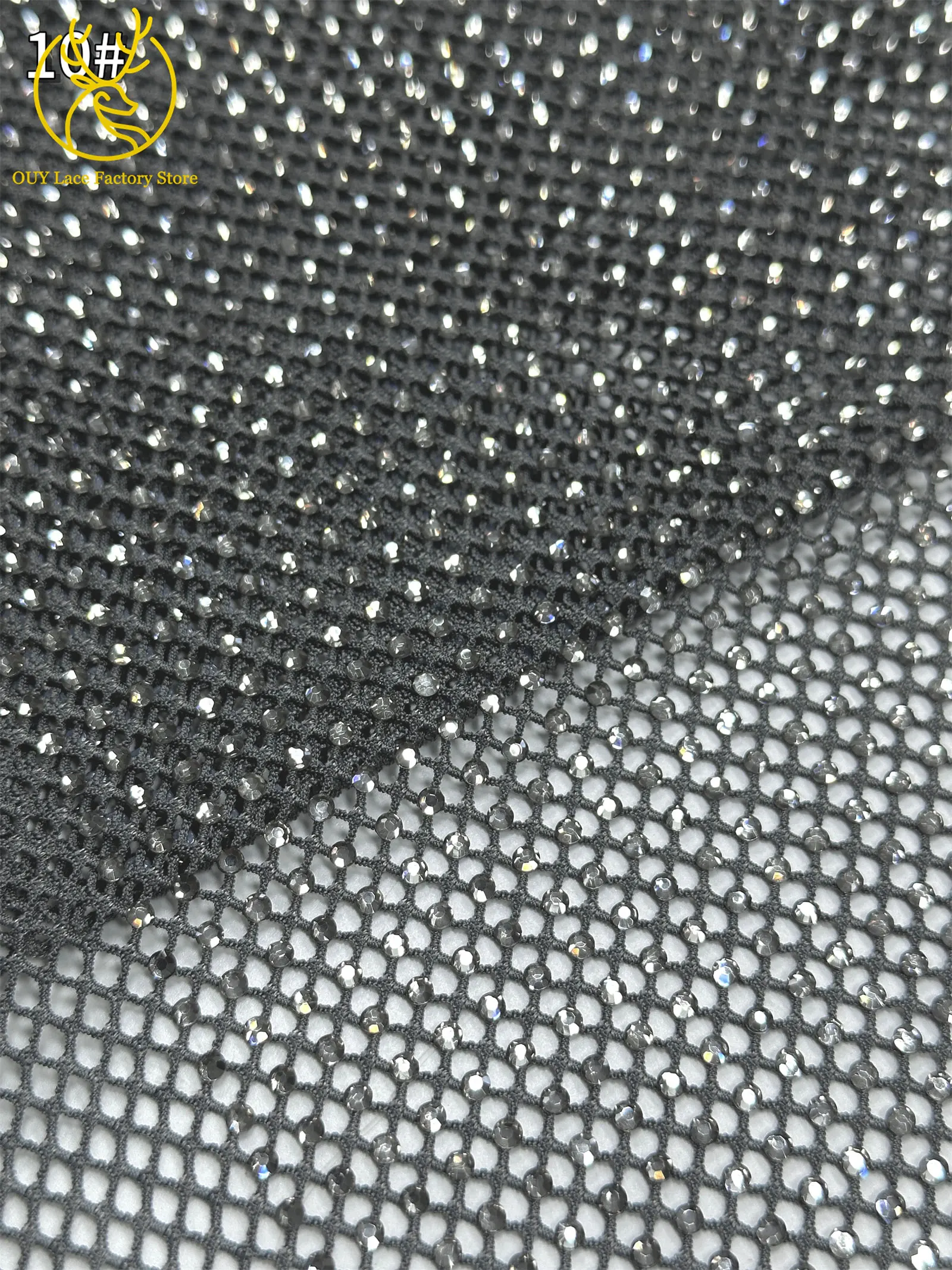 2,5 Yards Hochwertiger Dubai Edelstein-Netzspitzenstoff Hochqualitative Afrikanische Spitze Nigerianischer Steinspitzenstoff für Damen-Abendkleider – Detail 19