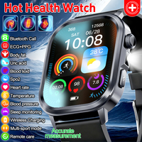 2025Nursing Level Uric Acid Blood lipids Smart Watch Men Blood Pressure ECG+PPG Clock Body Analysis Voice Call Health Smartwatch
