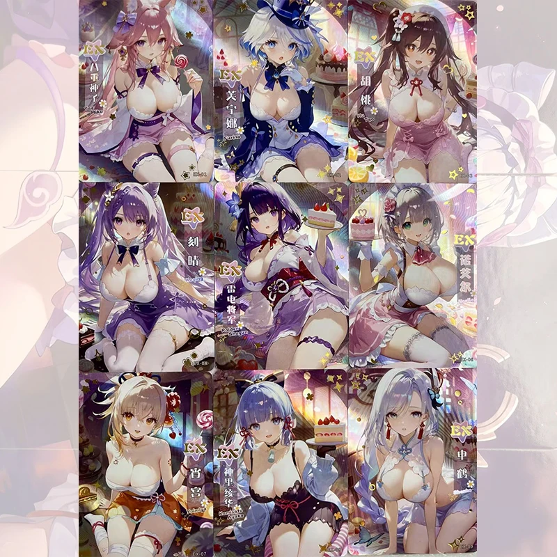 Anime Goddess Story PTR SSP EX LSP Set of Cards Tokisaki Kurumi Ganyu Rem Yae Miko Christmas Birthday Gift Children's Toy