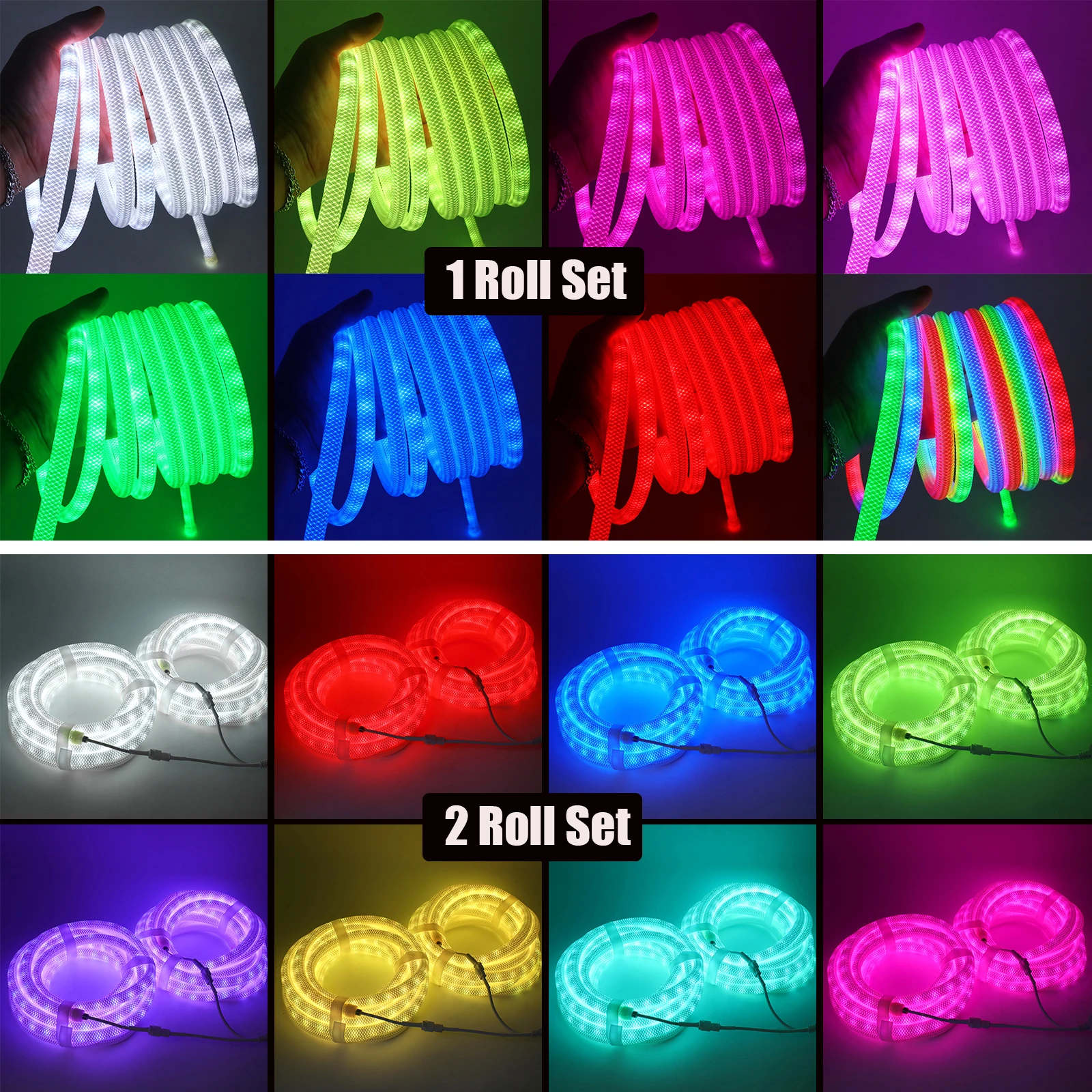 Tuya-Bande de néon RVB adressable, diode, pixel, lumière LED, fonctionne avec Amazon Alexa, étanche IP67, WIFI, DC, 5V, WS2812B