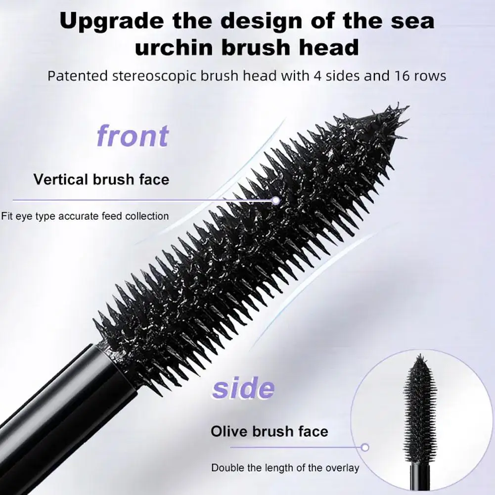 Zijden Vezel Matte Mascara Make-Up Ultra-Fijne Borstel Verlengt Wimpers Waterdichte Snelle Droge Bruine Zwarte Curling Mascara Make-Up