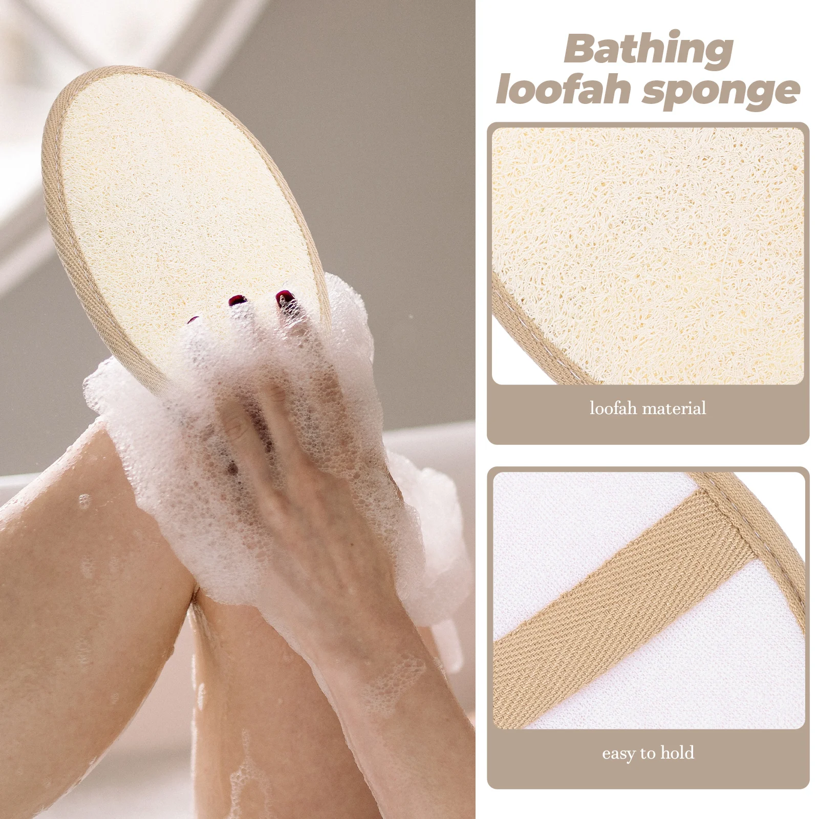 

4pcs Bath Sponge for Cleaning Exfoliating Scrubber Bath Loofah Body Scrubber Back Washing Shower Body Sponges Fabric