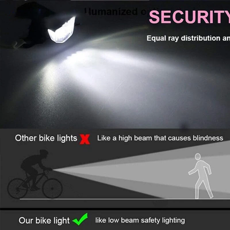 Bike Lights USB Rechargeable Waterproof Bike Headlight Tail Light Set for Men Women Kids Road Mountain Cycling Night Riding