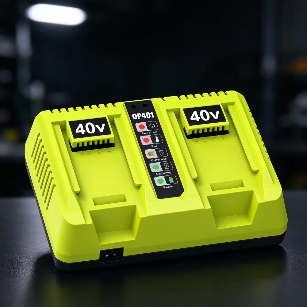 For 40V Dual Charging Port Wall Mount Charger Compatible with OP401 and Multiple For 40V Lithium For Battery Models