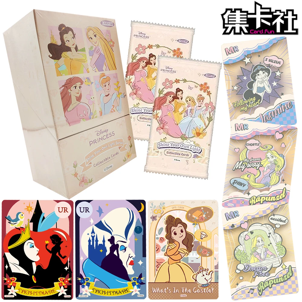 

CARD.FUN Original Disney Princess Collectible Card Creative Moana Rapunzel Dreamy Transparent Cards Surprise Gifts for Friends