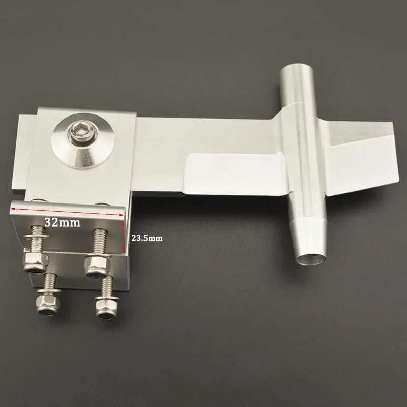 Soporte de aleación de aluminio, eje Flexible de 6,35mm de altura 124,5mm para barco RC, eje Flexible de 1/4 ", 6,35mm, barco de metanol y gasolina