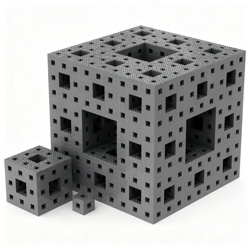 22820pcs MOC Icons Level 3 Menger Sponge Model Toy Building Blocks Christmas Gift Construction Collection Display DIY Education