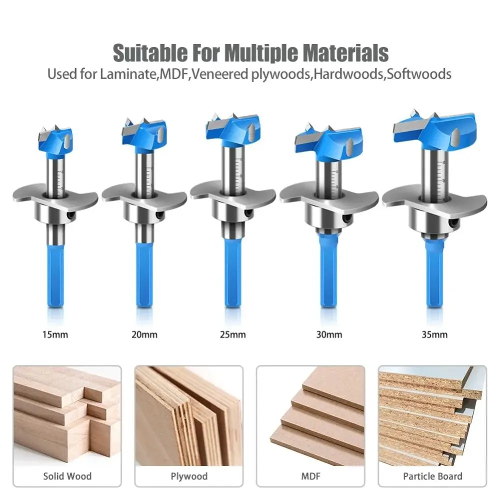 Bohren Scharnier Loch Opener Positionierung Bohrer Spitze Holzbearbeitung Cutter Hartmetall Bohrer Bits Einstellbare Langweilig Forstner