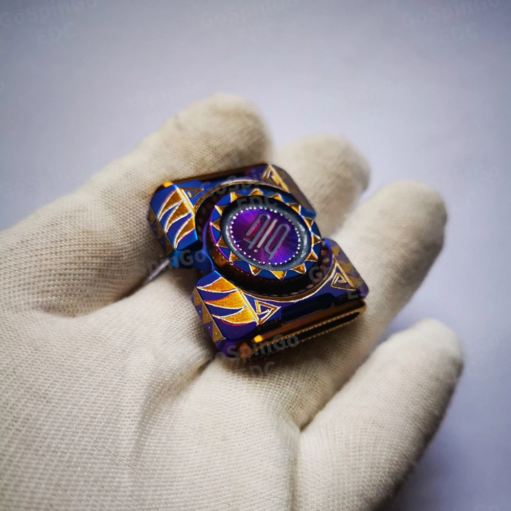 LAUTIE EDC BIT02 Titanium Fidget Spinner Luminous Handmade Carving Fidget Toys For Adults Anti-stress Toys