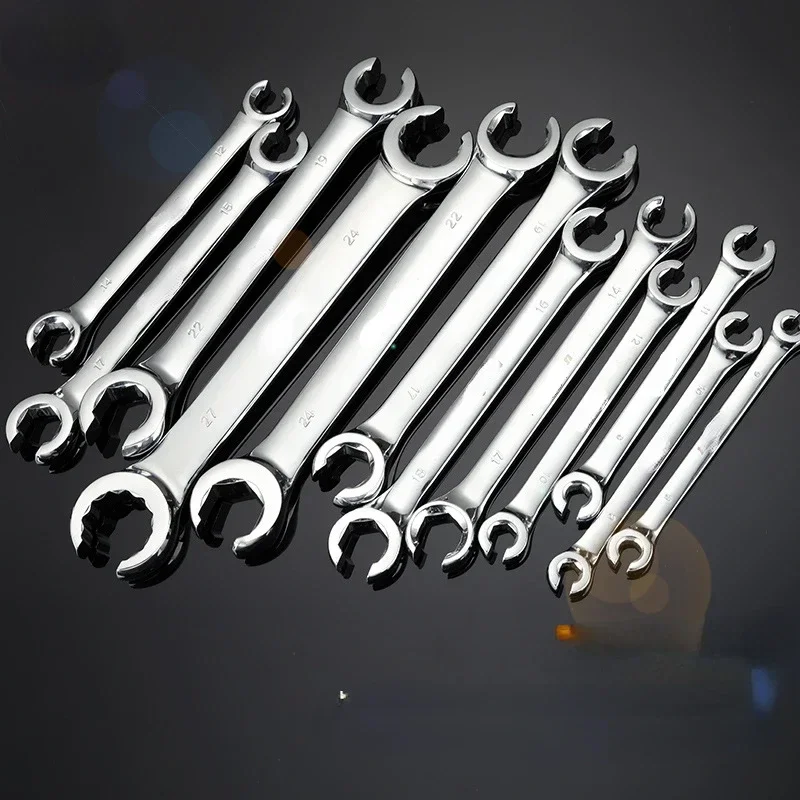 Imagem -06 - Oil Pipe Flare Nut Wrench Open Ring Double Head Spanner High Torque Espelho Mão Ferramenta Freio Reparação do Carro