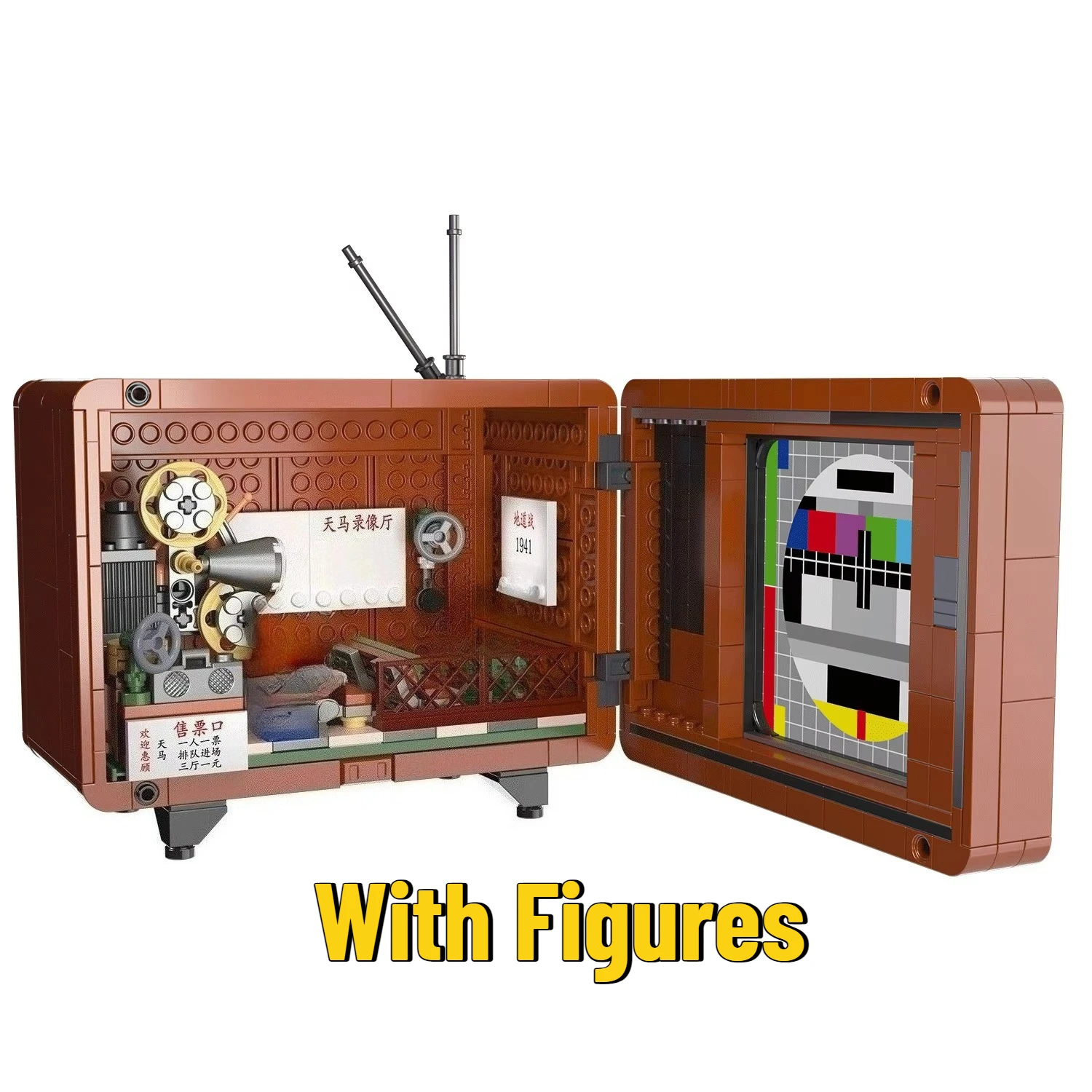 554PCS Color Radio Model Building Blocks Retro Small Home Appliances Assembly Bricks Kids DIY Toys Gifts Home Decoration