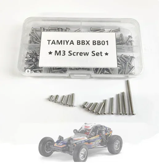 

TAMIYA BBX BB01 Screws Set Stainless Steel M3 Hexagon Socket Screw Flat Round Head For 1/10 RC Car TAMIYA BB-01