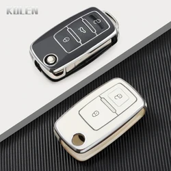 TPU Car Key Case Cover Shell Fob For VW Volkswagen MK4 Bora Golf 4 5 6 Jetta Passat Polo Touran Skoda Octavia Seat 2 3 Buttons