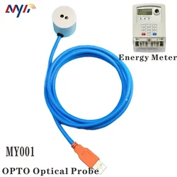 WIN7/8/10/11 USB TO OPTICAL INTERFACE IR INFRARED  MAGNETIC PROBE TRANSPARENT TRANSMISSION FOR KWH METER  GAS METER READIING