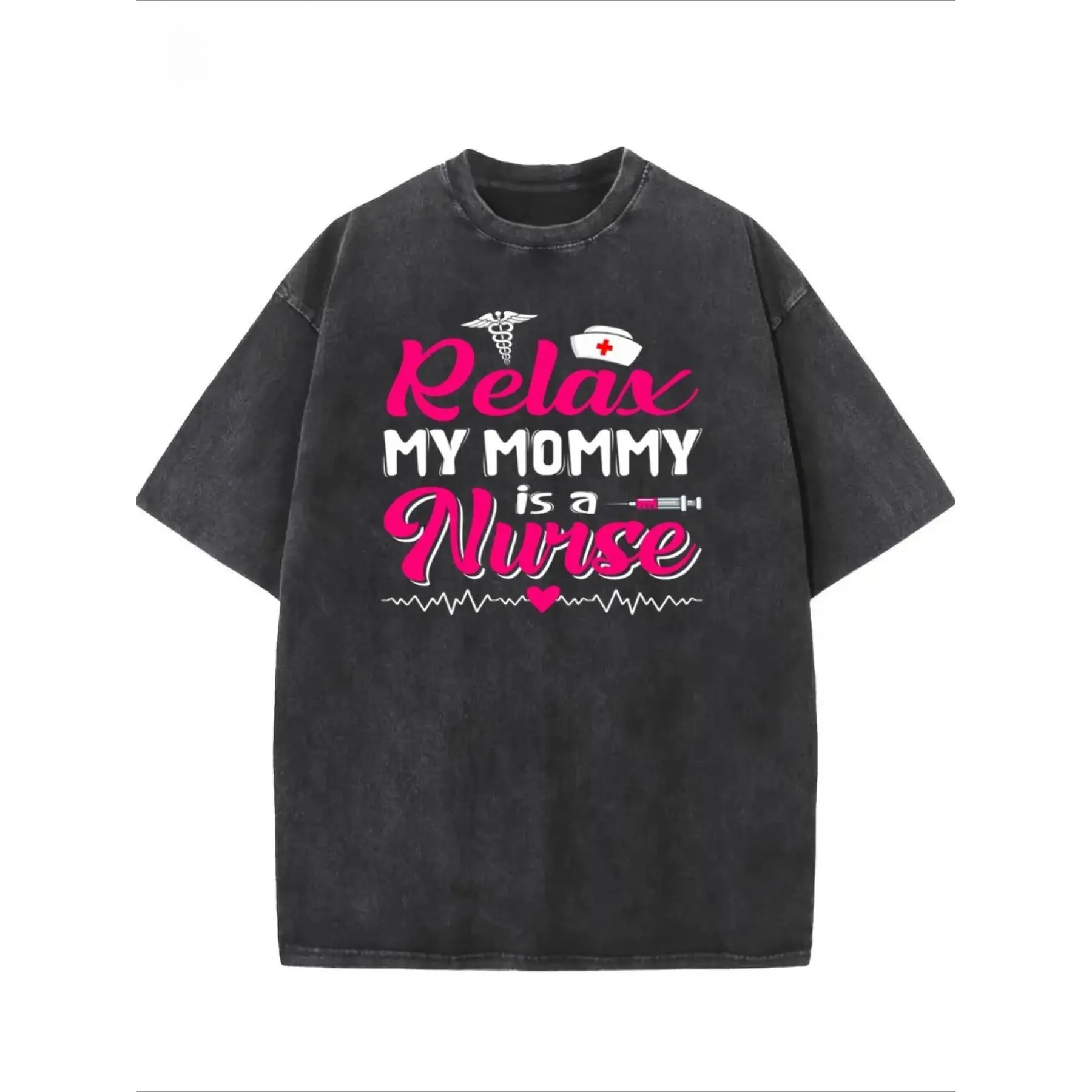 

Unisex "Relax My Mommy Is A Nurse" T-Shirt, Funny Medical Field Gift Tee, Cute Nurse Family Graphic Top