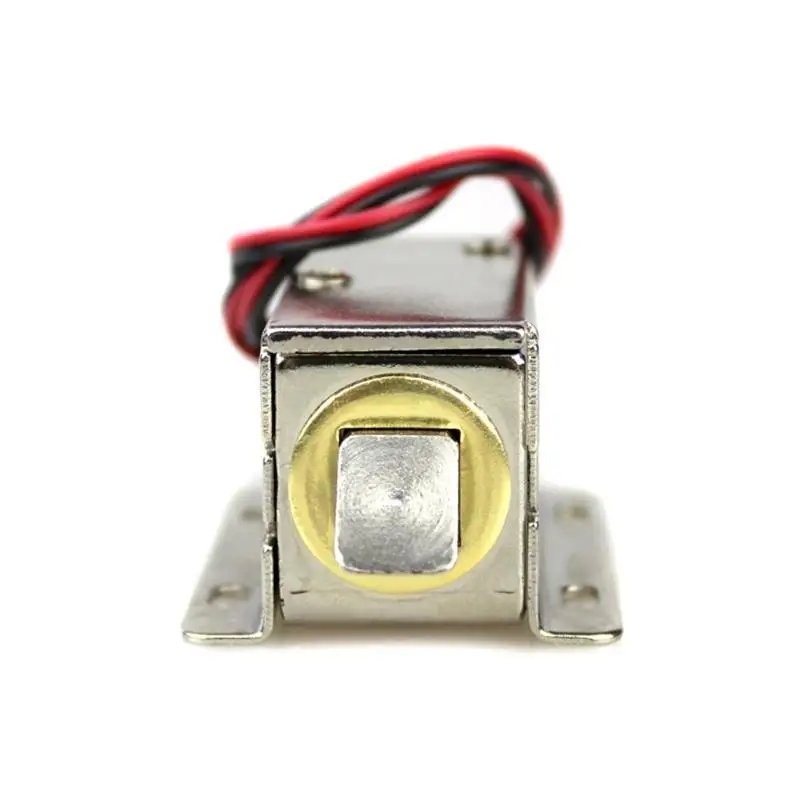 금속 12V 전자 도어락 컴팩트 솔레노이드 밸브 잠금용 자동 저전력 잠금 해제 안전 기능