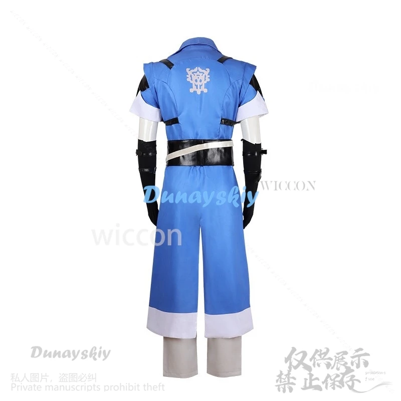 Anime Castlevania Nocturne Cosplay Richter Belmont Costume Blu Uniforme Top Pantaloni Parrucca Per Uomo Cos Halloween Natale Personalizzato