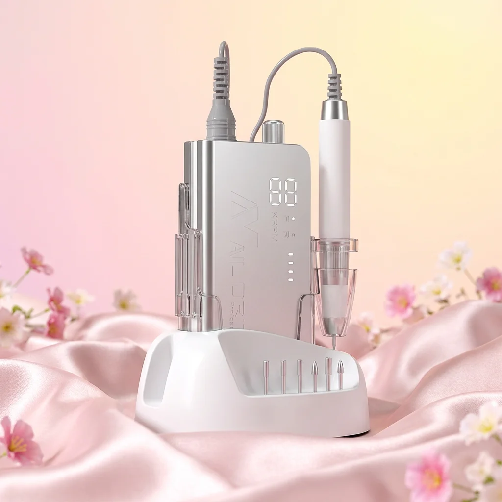 

Электрическая портативная машинка для маникюра 35000 об/мин, низковибрационная, беспроводная, для гелевых и акриловых ногтей