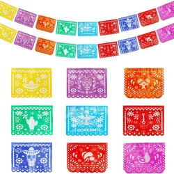 1 PC Mexican Party Banner,Fiesta Cinco De Mayo Banner Papel Picado for Dia De Los Muertos Day of the Dead Decor|may fifth