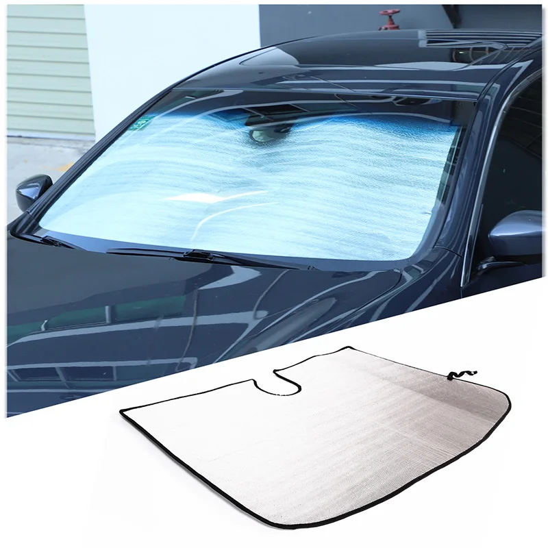 

cheya Silver Tape/Aluminum Foil Car Front Windshield Sunshade Sun Protection Visor Sunshade Trim for Infiniti G Series 2007-2013