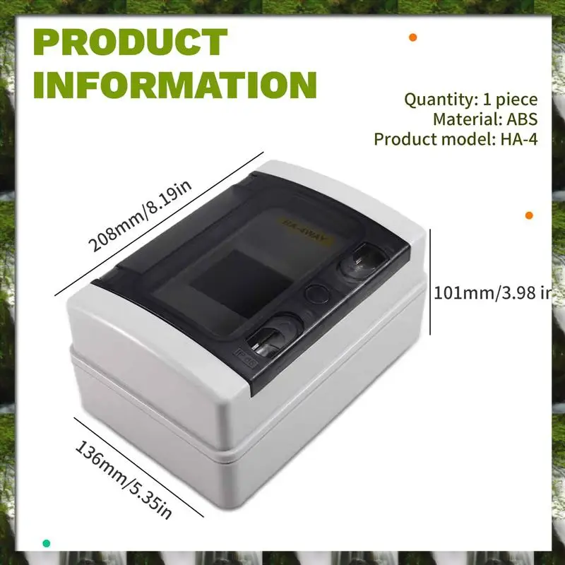 The New IP65 Waterproof HA Series 4WAY PC Junction Box For Outdoor Circuit Breaker Systems