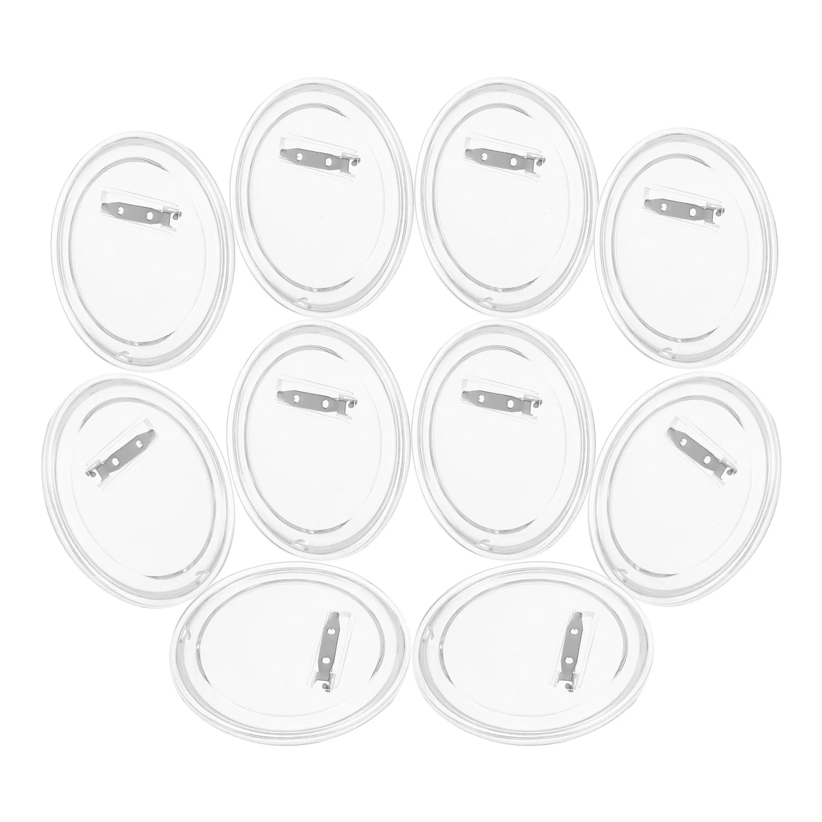10pcs Acrylic Badge Photo Frame 75MM Transparent Buttons Pin Kit for Craft Custom Pins Picture Badge Making Materials