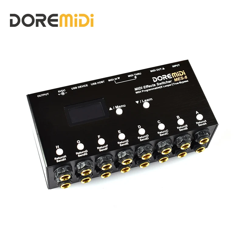 DOREMiDi MIDI Effects Switcher (MES-8) Is A Controller That Can Turn on And Bypass Audio Effects Controlled