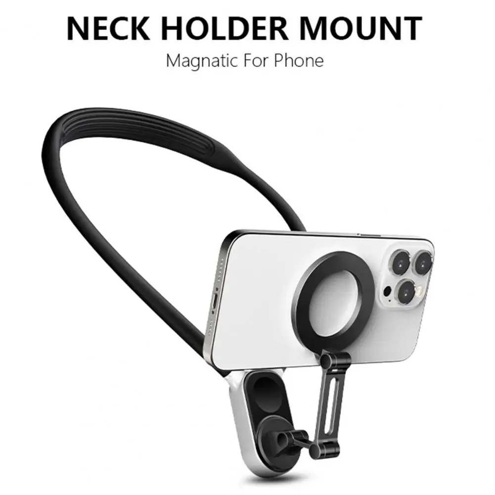 One-button Quick Release Neck Brace Hands-free Magnetic Neck Mount for Phones Quick Release Pov/vlog Selfie Holder Insta360