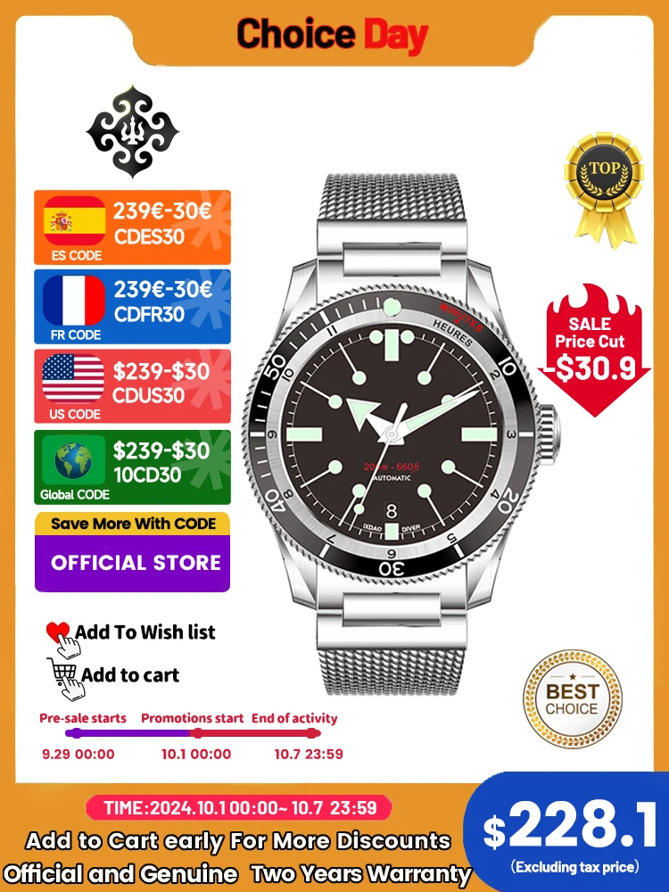 

2023 New IPOSE IX&DAO Men's GMT Automatic Mechanical Watch PT5000 Stainless Steel Sapphire Classic Vintage Diver 5303 Watches C3