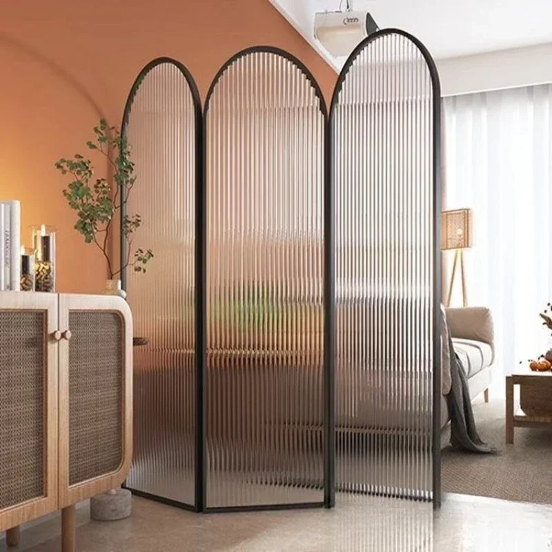 

Internet celebrity glass new screen, partition wrought iron bathroom indoor entrance, simple living room