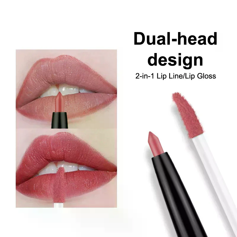 1Pcs Matte Lip Liner And Liquid Lipstick Set Women's Long-lasting Lipstick 24-hour Waterproof