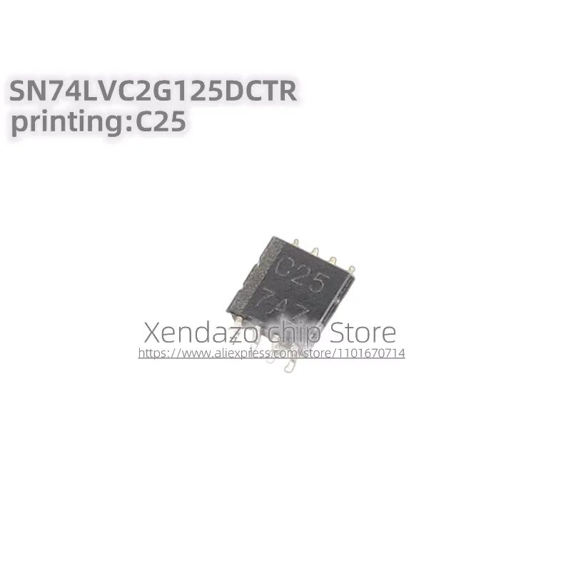 10pcs/lot SN74LVC2G125DCTR SN74LVC2G125 Silk screen printing C25 TSSOP-8 package Original genuine Line driver chip