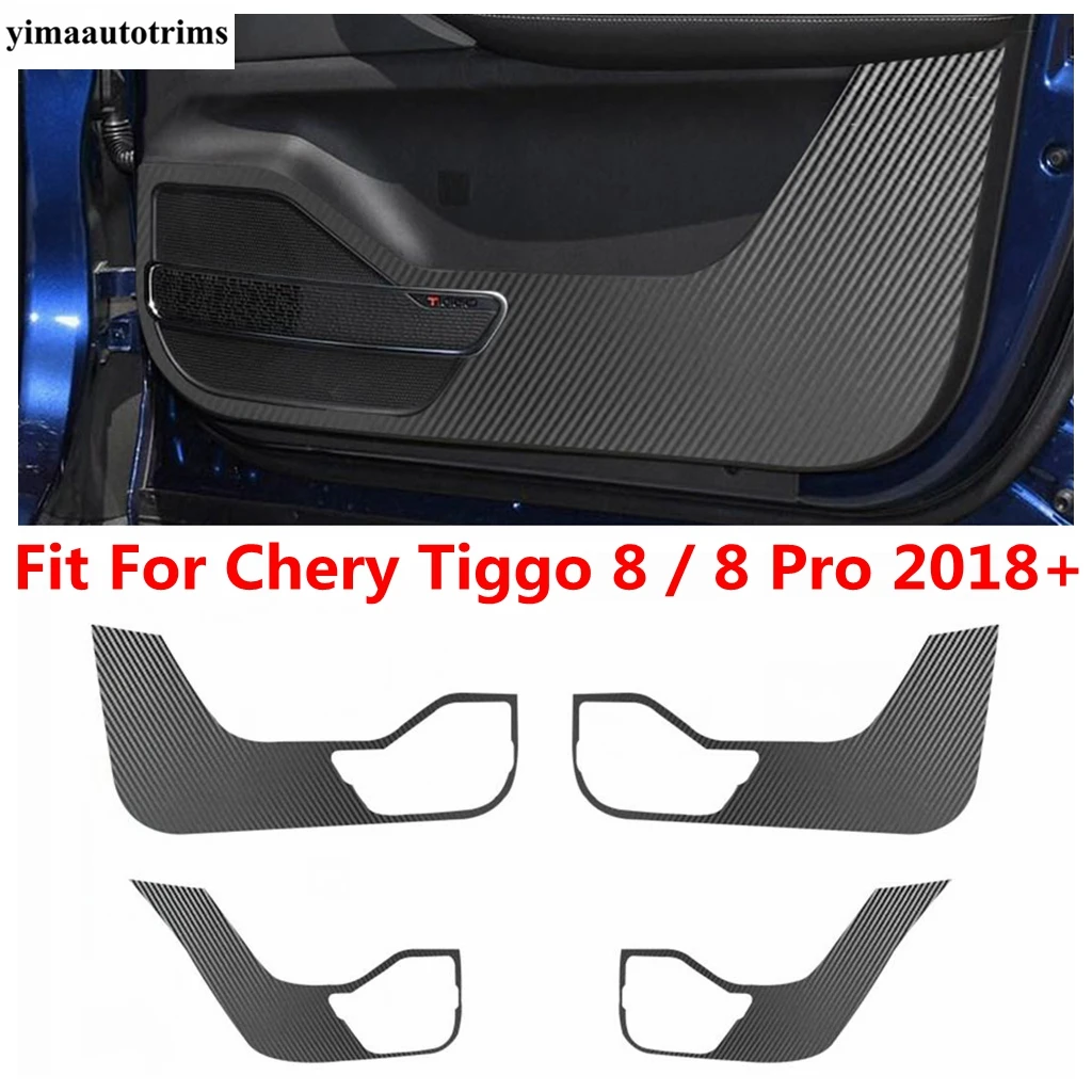 

Inner Door Anti Kick Film Side Edge Protective Pad Carbon Fiber Stickers Accessories Interior For Chery Tiggo 8 /8 Pro 2018-2022